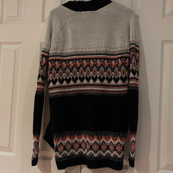 Vintage style oversized Sweater long sleeve acrylic open sweater Sz XS - Picture 11 of 14